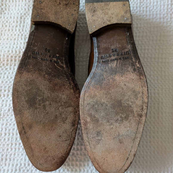 Billy Reid Leather Monk Strap Shoes Size 9.5 Brown Mens Dress Shoe - Picture 6 of 7